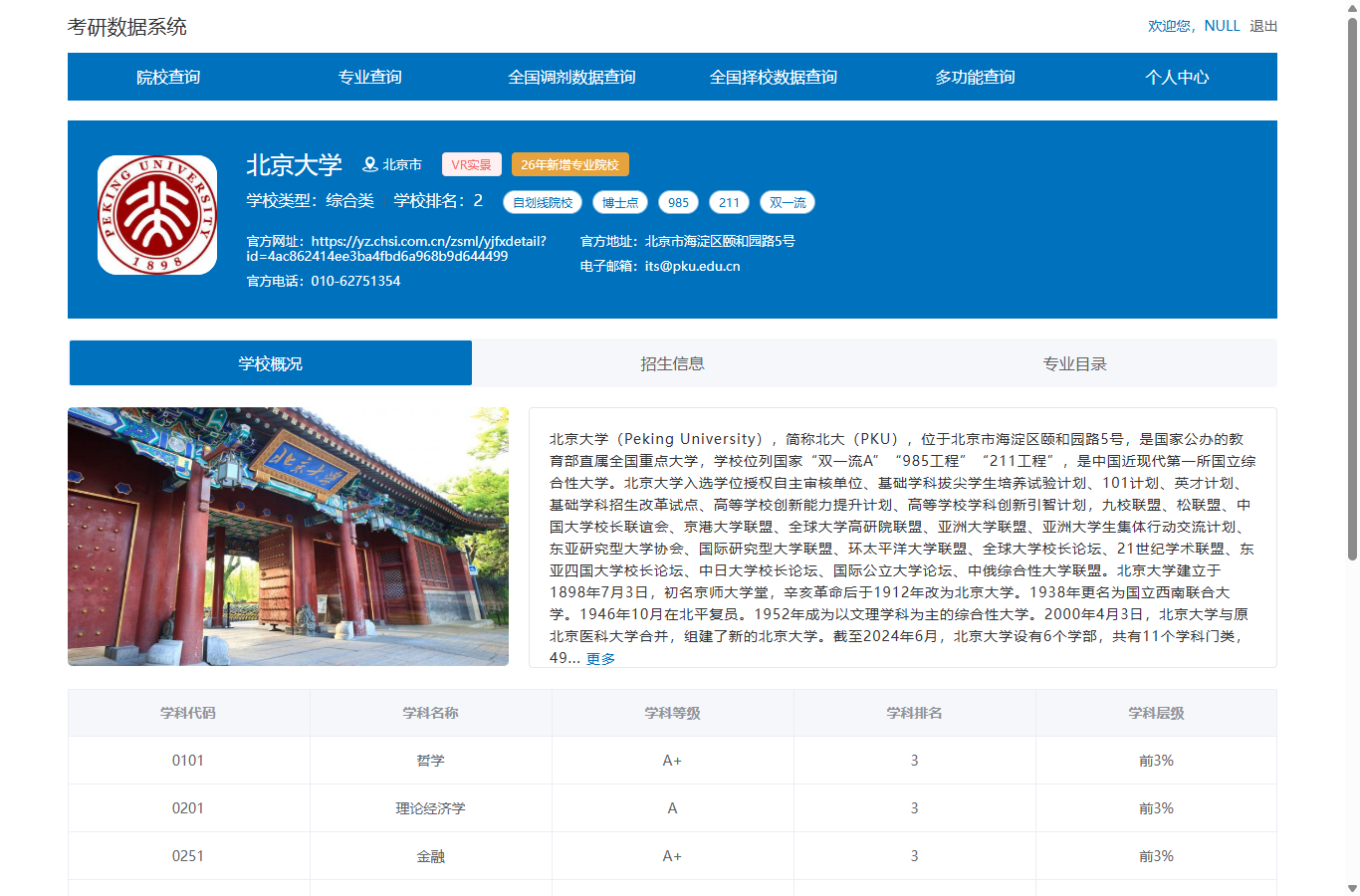 院校主页示例
